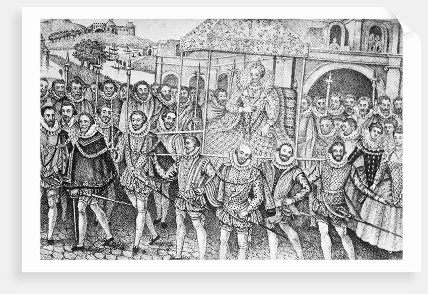 Guards Carrying Queen Elizabeth by Anonymous