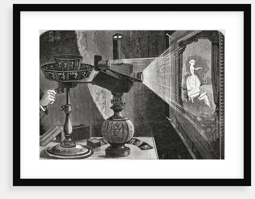 Detail of an Illustration Depicting the Praxinoscope Used by Emile Reynaud in the Theatre Optique by Anonymous