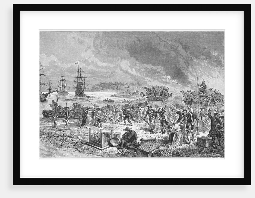 Illustration of the Acadians Leaving Halifax in 1755 by Anonymous