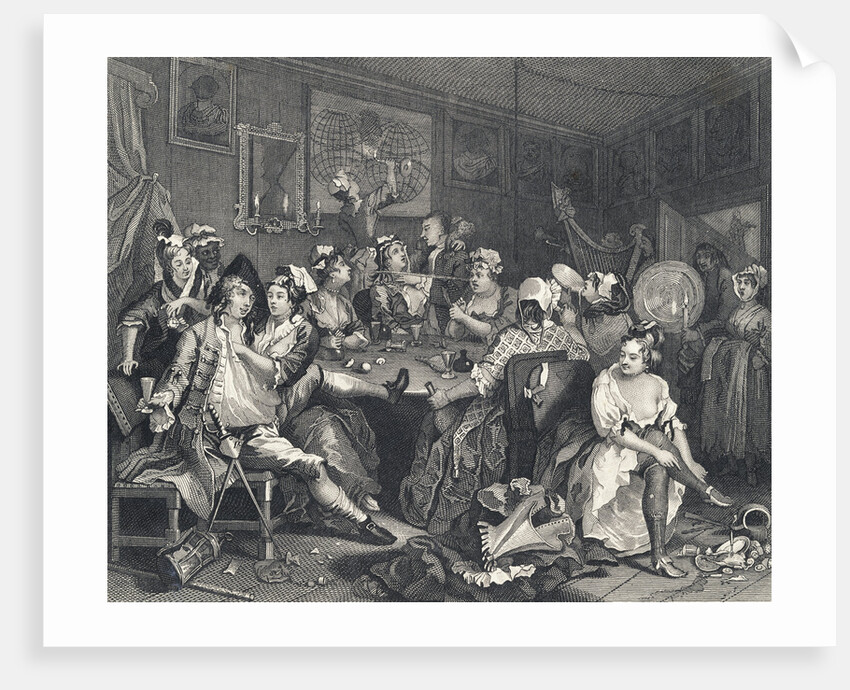 Tavern Scene from the series A Rake's Progress by William Hogarth
