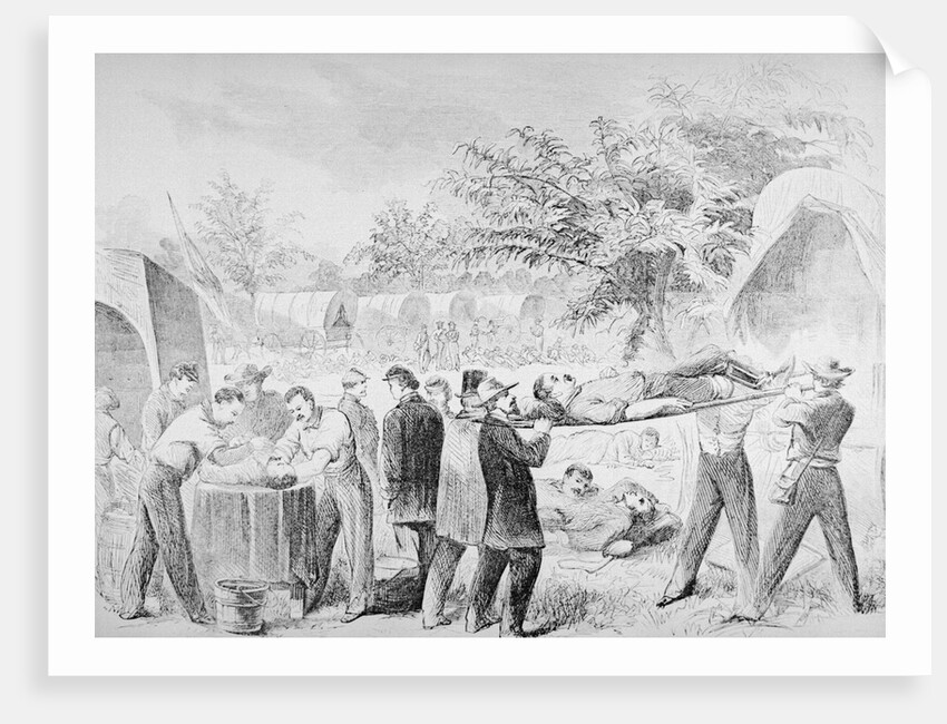 Soldiers Carrying Wounded Soldier by Anonymous
