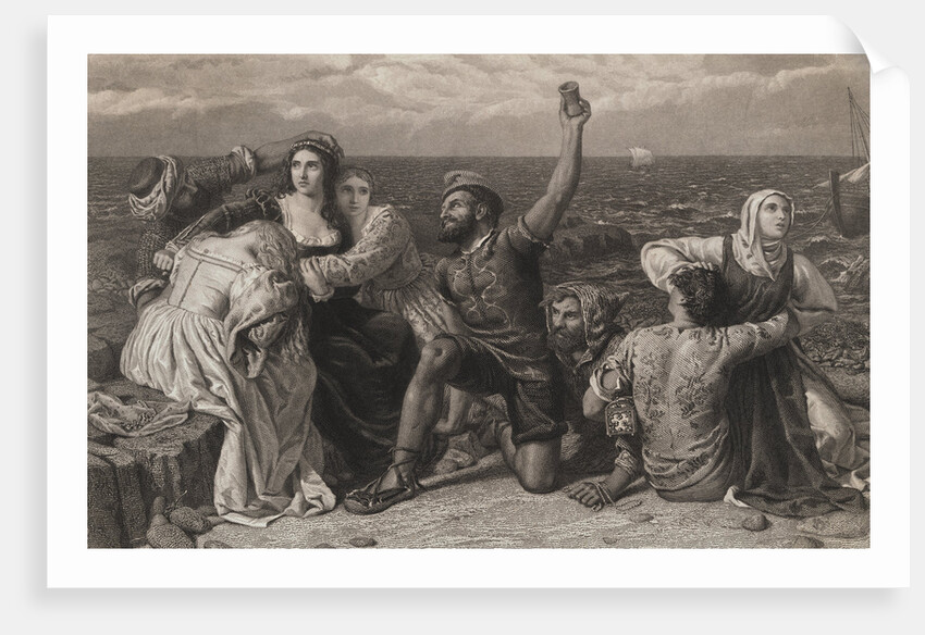 Pirates Playing Dice for Prisoners by Anonymous