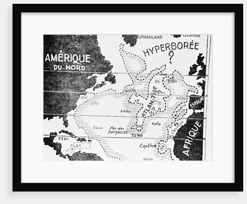 Map of Mythological Atlantis by Anonymous