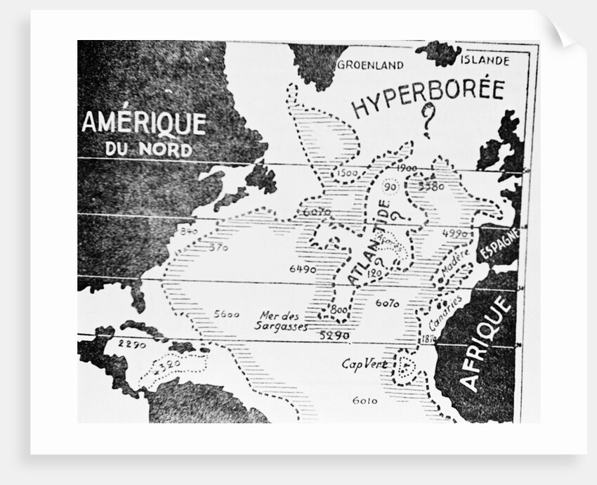 Map of Mythological Atlantis by Anonymous