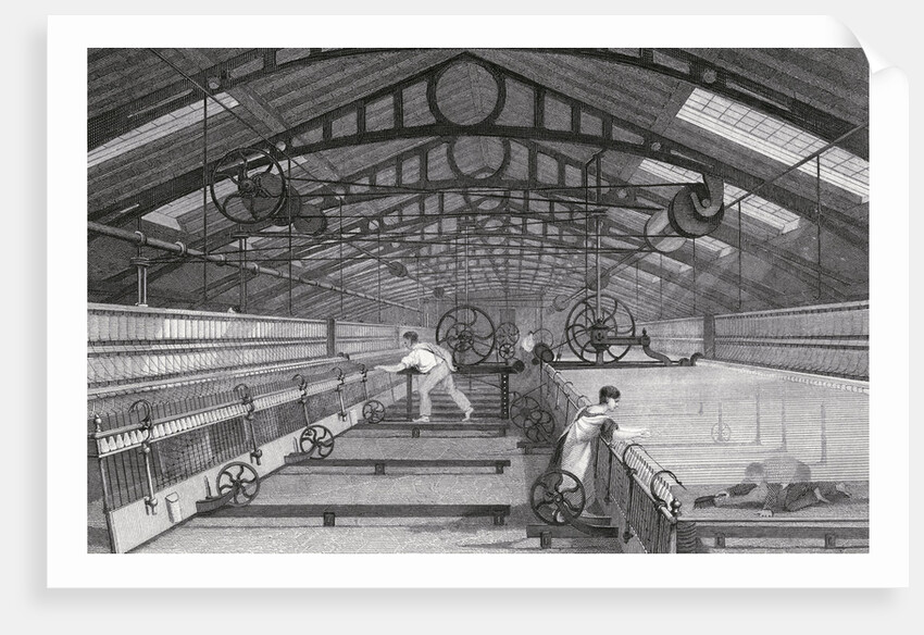 Factory Workers Operating Machines by Anonymous