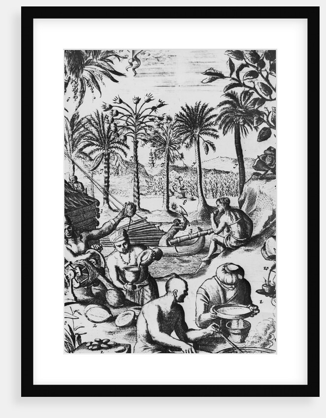 European Print of Drink Processing Activities in the New World by Anonymous