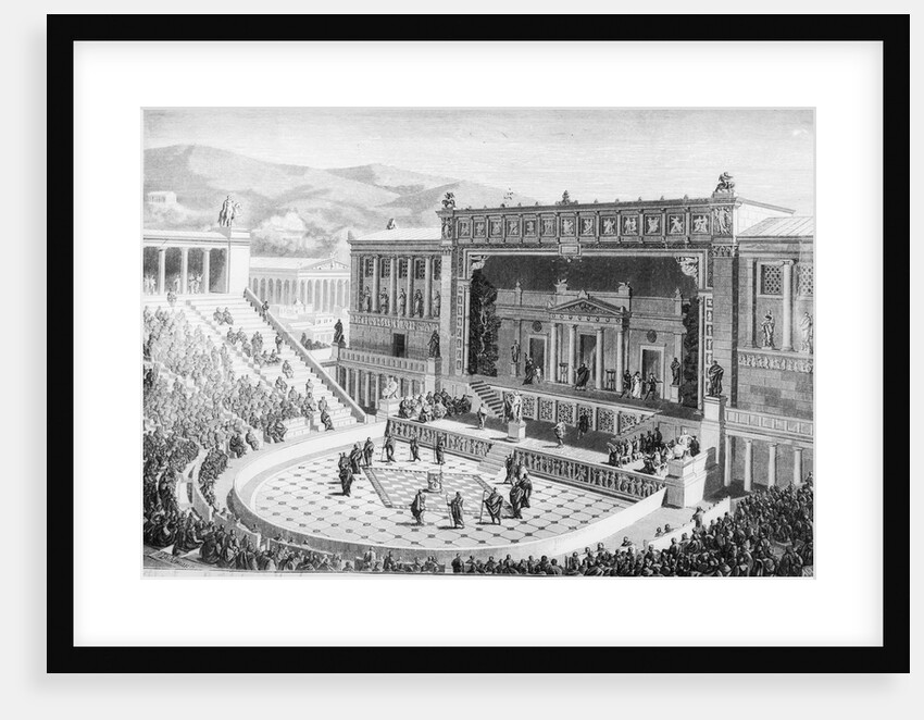 Illustration of Theatre of Dionysus in Athens by Anonymous