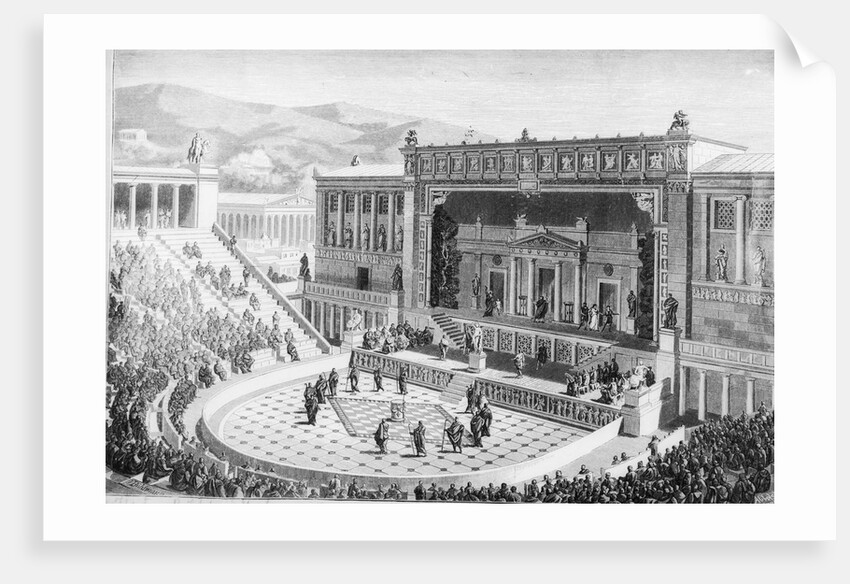 Illustration of Theatre of Dionysus in Athens by Anonymous