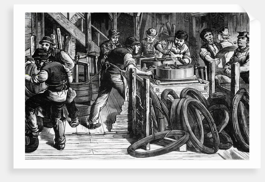 Manufacturing Wire for Brooklyn Bridge by Anonymous
