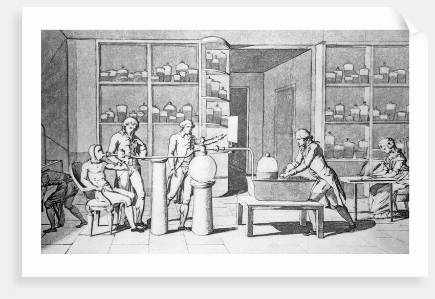 Antoine-Laurent Lavosier in His Laboratory by Anonymous
