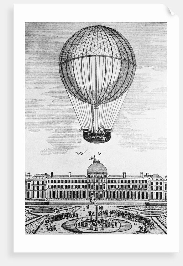 Montgolfier Hot Air Balloon Ascending by Anonymous