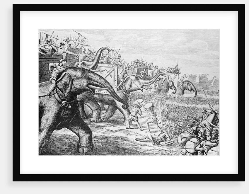 Woodcut of the Defeat of Hannibal at Zama by Anonymous