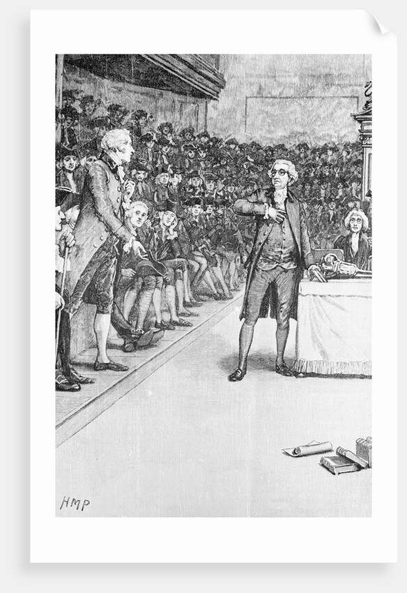 Edmund Burke speaking in Parliament by Anonymous