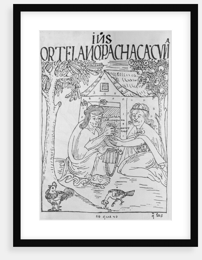 Depiction of Incans Cultivating Medicinal Herbs by Anonymous