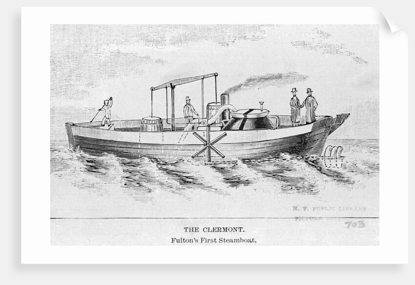 Illustration of Fulton's First Steamboat by Anonymous