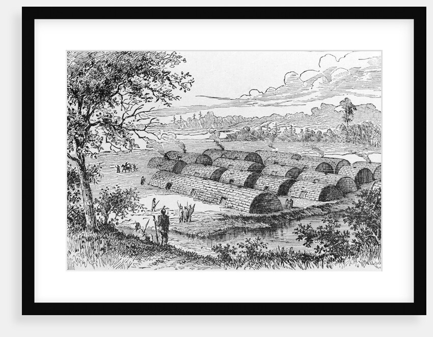 View of Early and Simple Dwelling Area on Manhattan Island by Anonymous