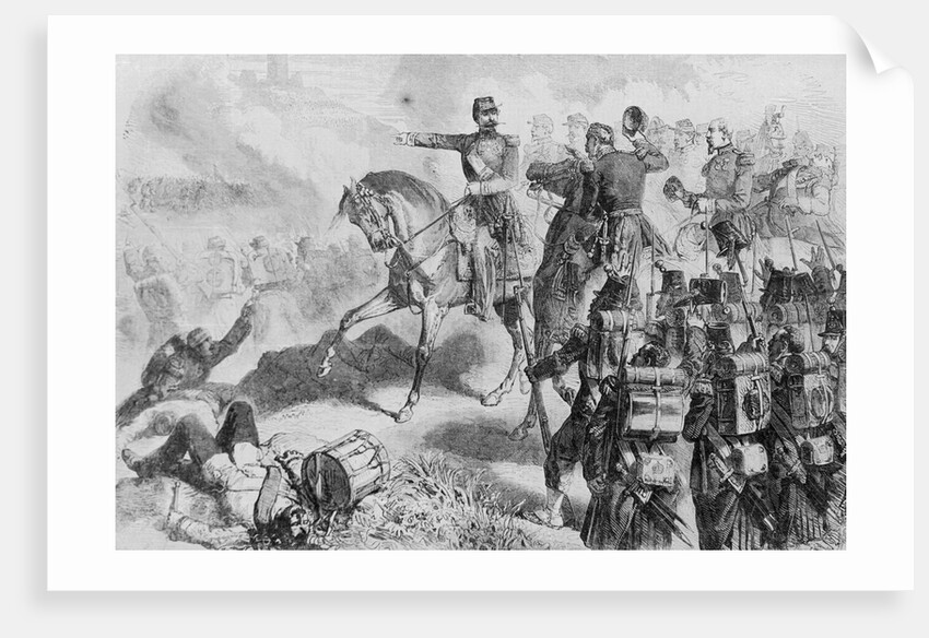 Illustration of Napoleon at the Battle of Solferino by Anonymous