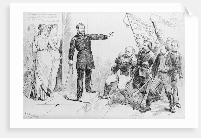 Ulysses Grant Vetoing Congress Bill by Anonymous