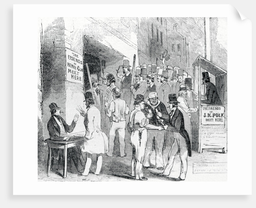 Voting Scene During Early Presidential Event by Anonymous