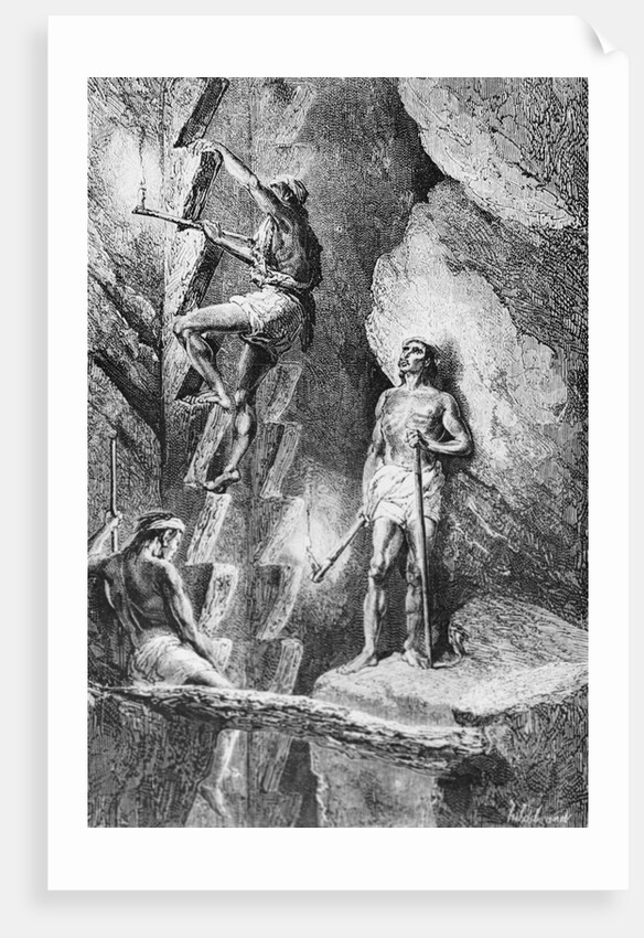 Mining Scene with Lamp for Excavating by Anonymous