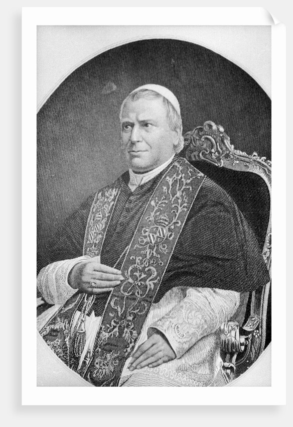 Portrait of Pope Pius IX Sitting in Chair by Anonymous