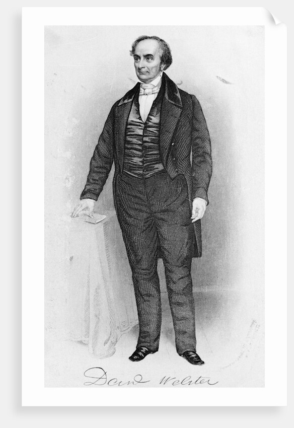 Steel Engraving Portrait of Daniel Webster by Anonymous