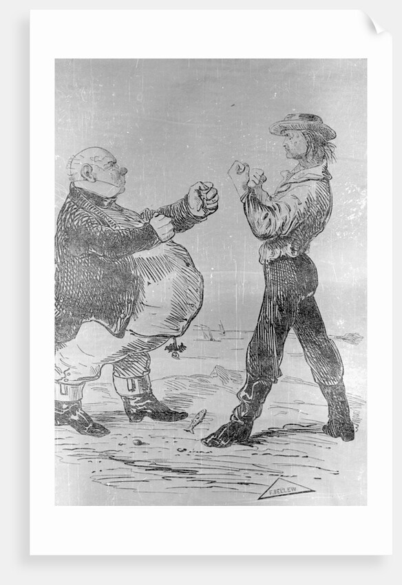 Woodcut Depicting Uncle Sam and Brother Jonathan by Anonymous