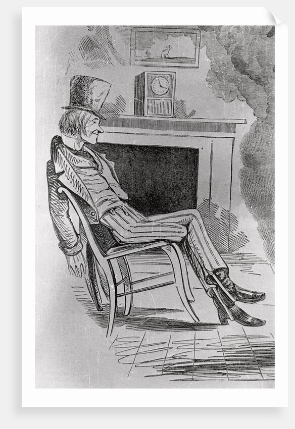 Illustration of Brother Jonathan Sitting in Chair by Anonymous