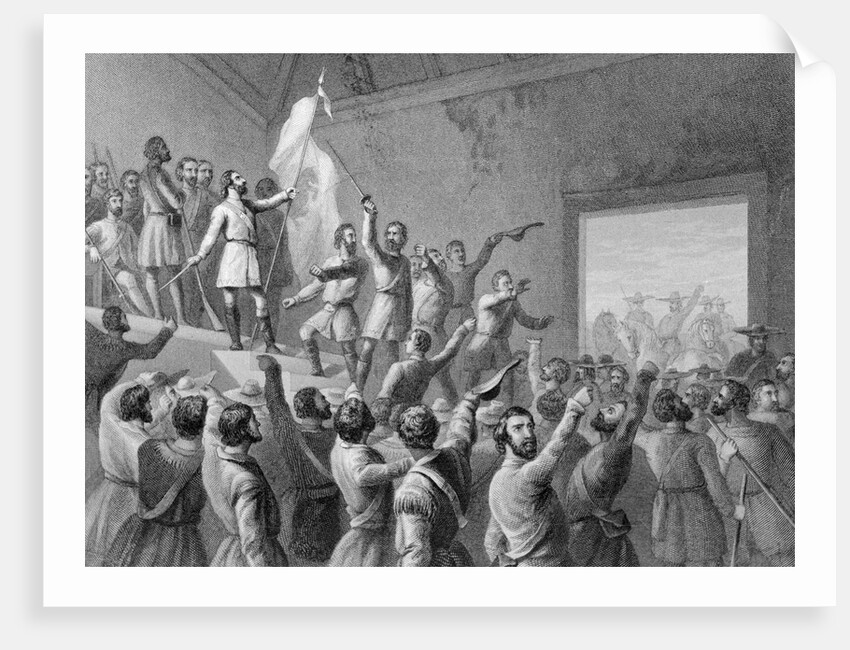 John Charles Fremont Raising Flag by Anonymous