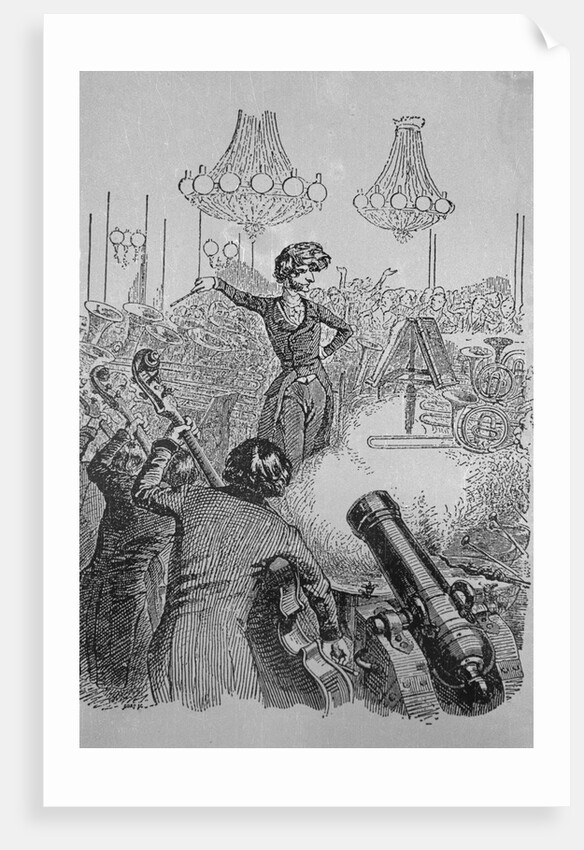 Caricature Ridiculing Overcoloristic Orchestration by Berlioz