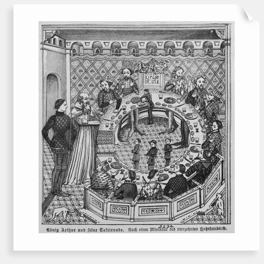 King Arthur with His Knight by Anonymous