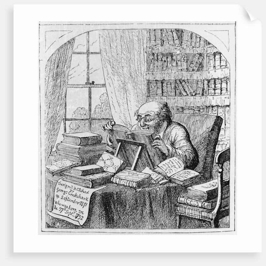 Bibliomaniac by George Cruickshank