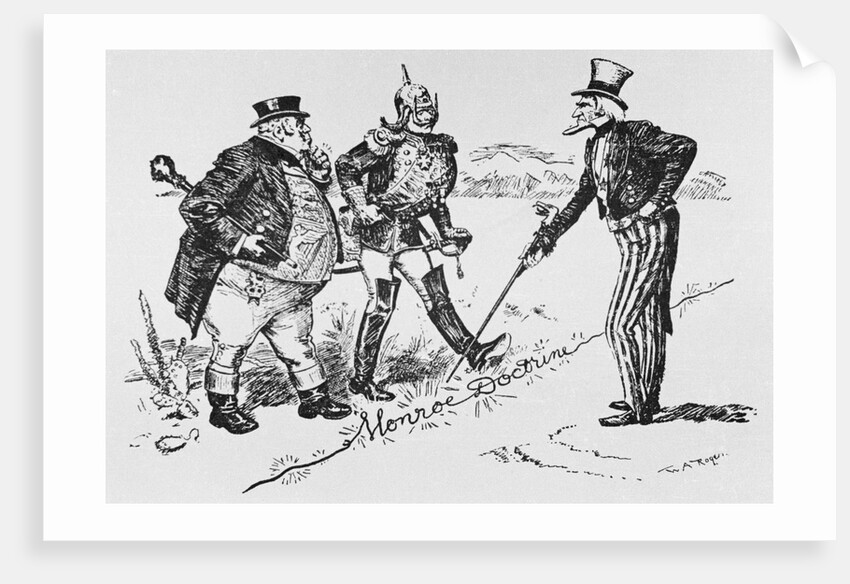 Cartoon Pertaining to Monroe Doctrine by Anonymous