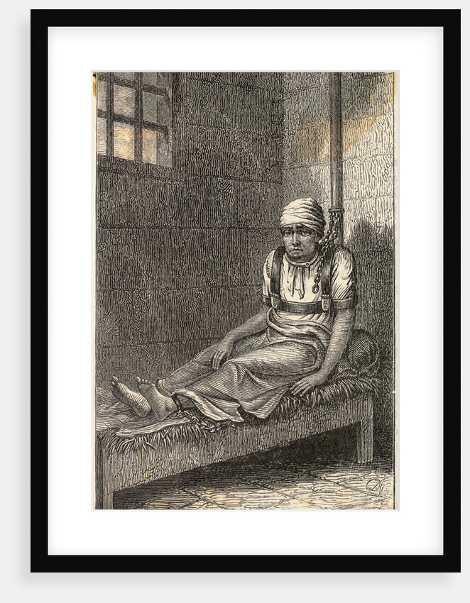 View of Norris in His Cell Engraving by Anonymous