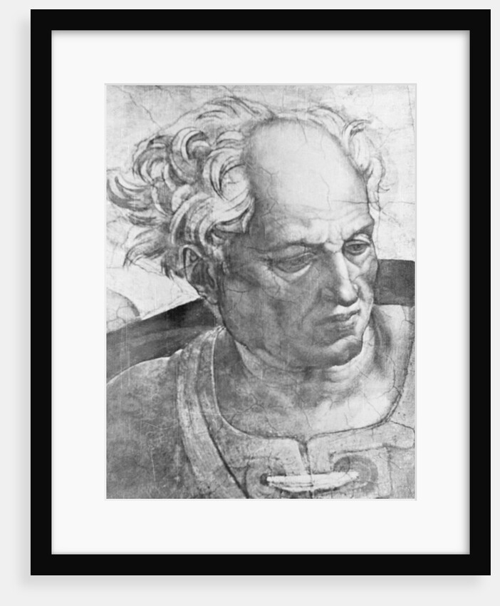 Detail of The Prophet Joel from the Sistine Chapel Ceiling Fresco Series by Michelangelo