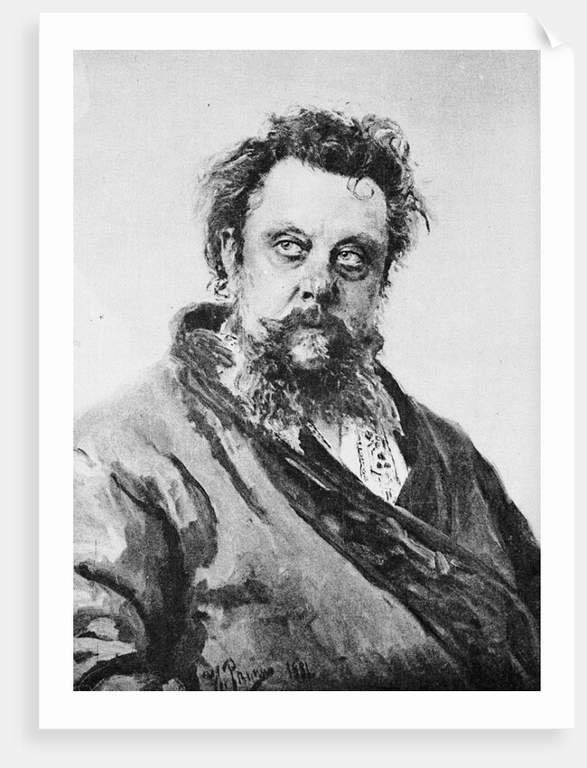 Portrait of Modeste P. Moussorgsky by Anonymous