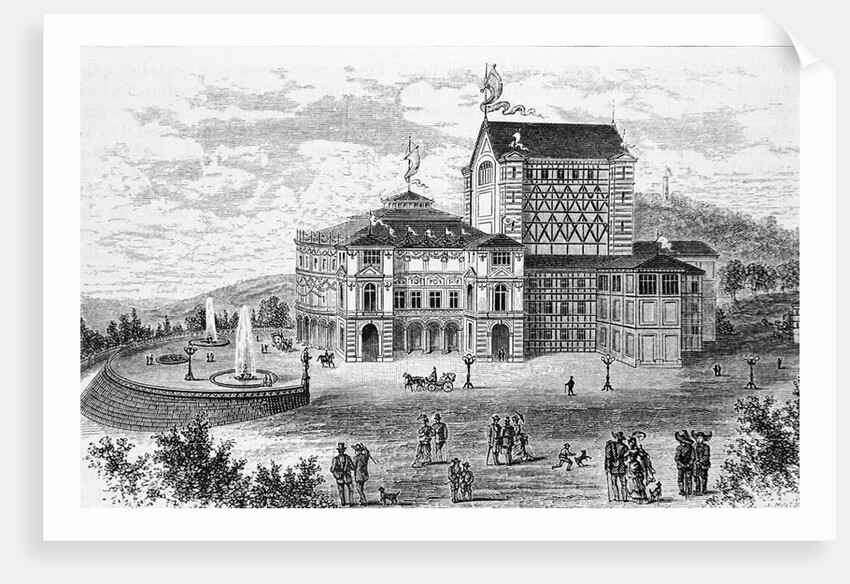 Illustration of the Festspielhaus in Bayreuth by Anonymous
