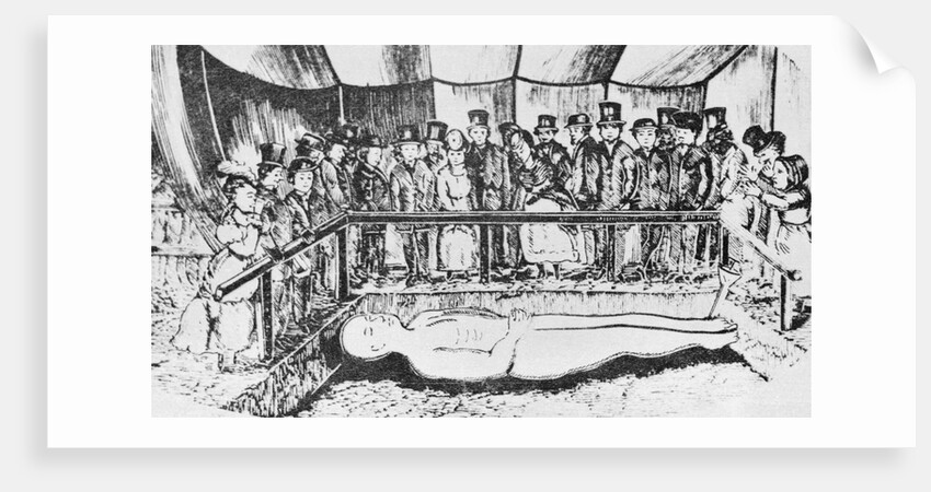 Illustration of People Observing the Cardiff Giant by Anonymous