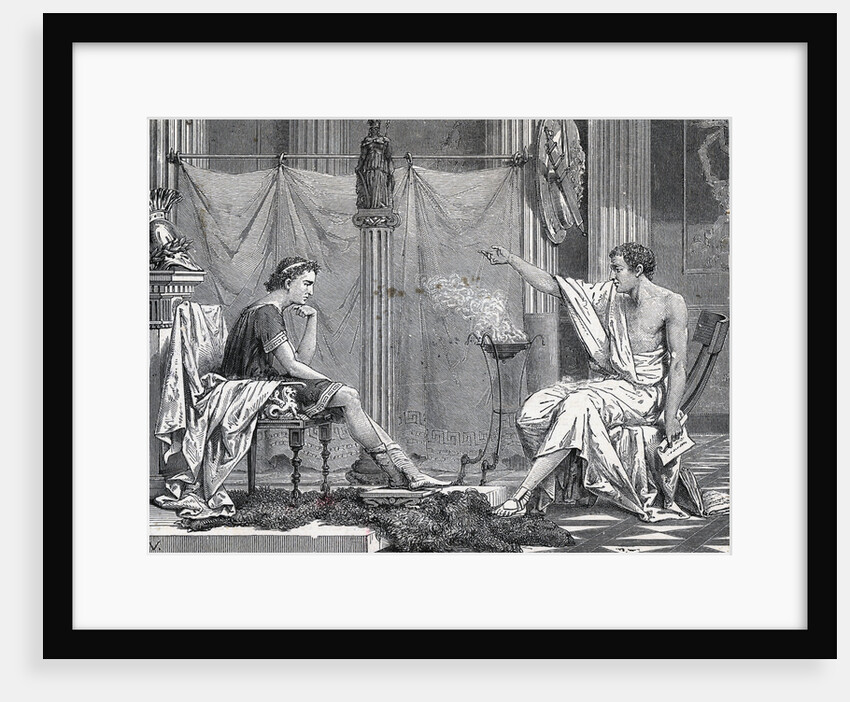 Illustration of Aristotle Teaching a Young Alexander the Great by Anonymous