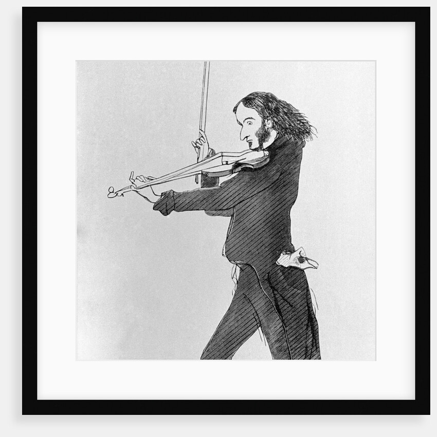 Nicolo Paganini Playing Violin by Anonymous