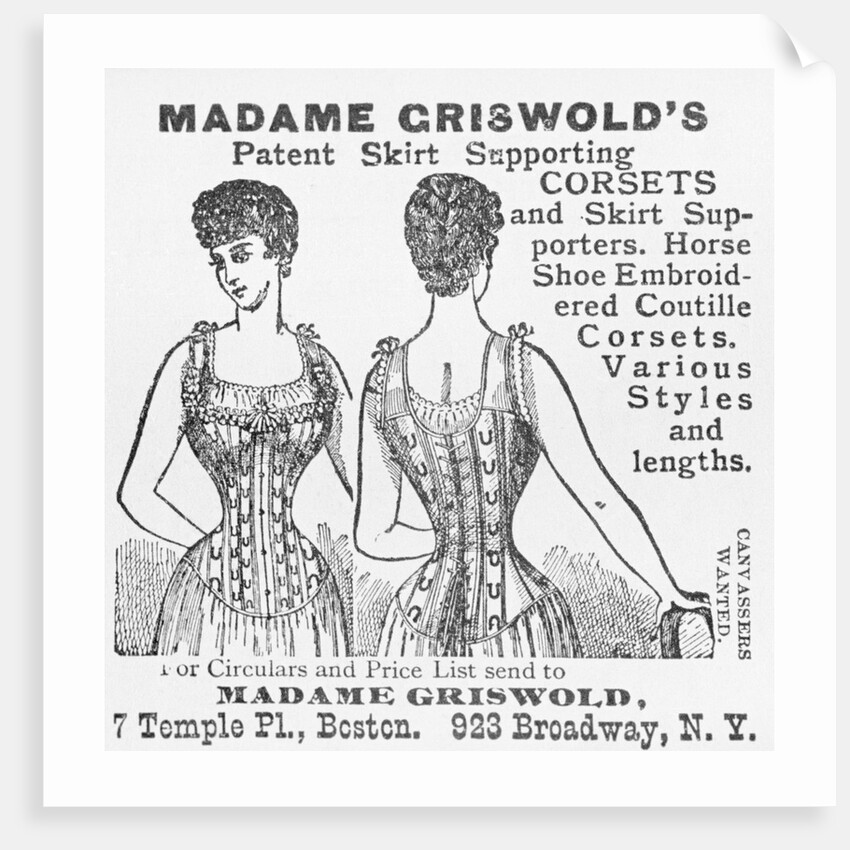 Woman Displaying Corset by Anonymous