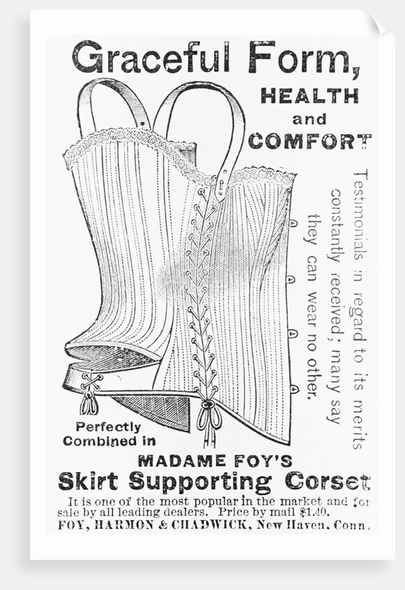 Advertisement for Madame Foy's Skirt Supporting Corset by Anonymous