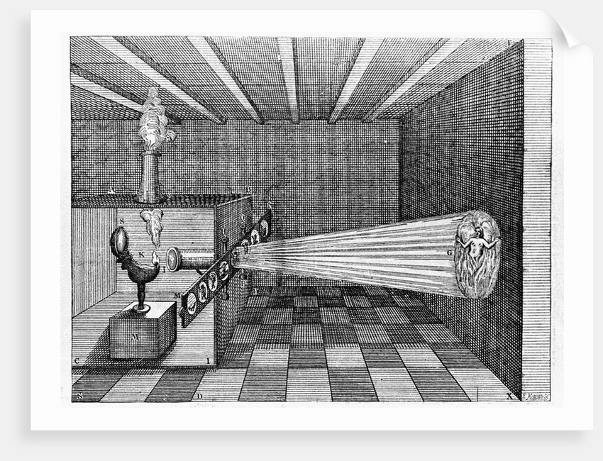 Illustration of a Magic Lantern Slide Projector by Anonymous
