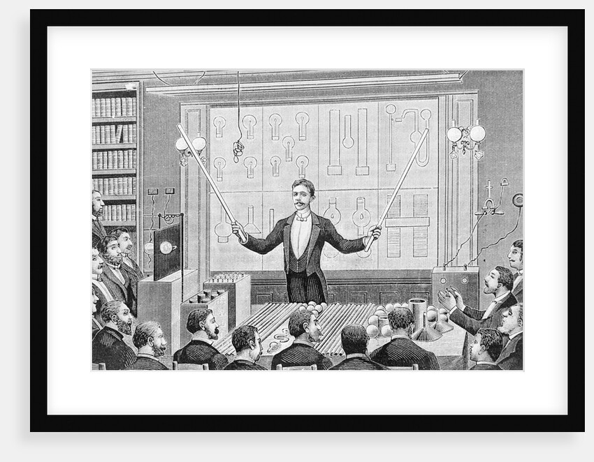 Tesla Nikola Lecturing by Anonymous