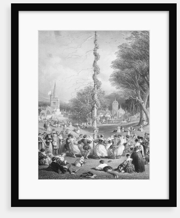 Merry Makers Dancing Around May Pole by Anonymous