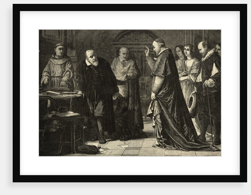 Galileo (Left) Meets with Church Leaders by Anonymous