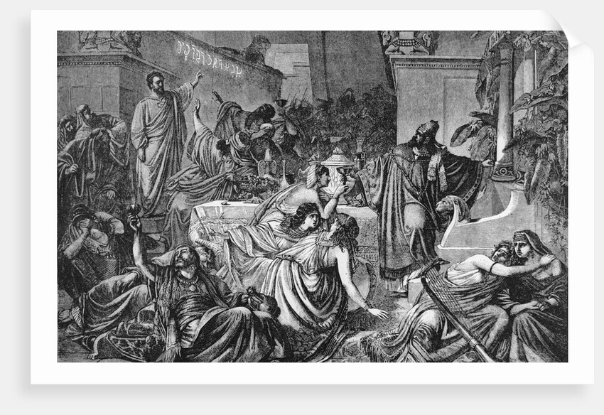 Babylonian Revellers Receiving Warning by Anonymous