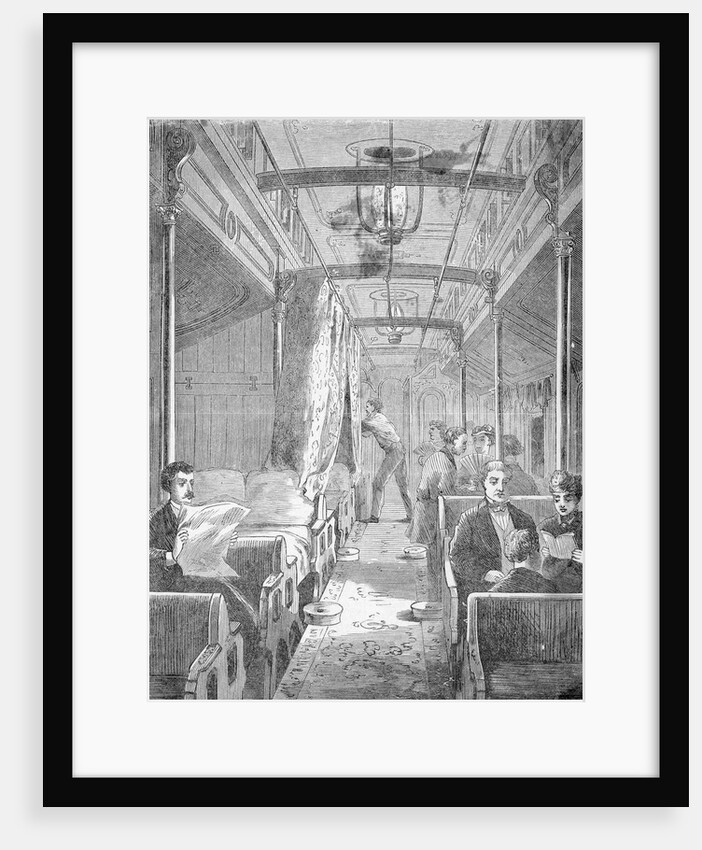 Families Lounging in Train by Anonymous