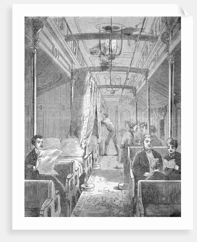 Families Lounging in Train by Anonymous
