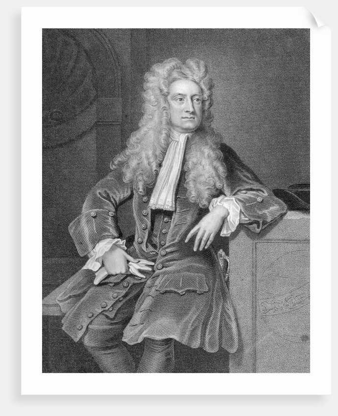 Engraved Portrait of Sir Isaac Newton by Anonymous